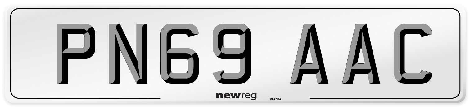 PN69 AAC Number Plate from New Reg